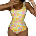 thumbnail image 1 of Aayomet Plus Size Bathing Suit for Women Print Swimsuit (Yellow, L), 1 of 5