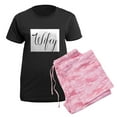thumbnail image 5 of CafePress - Wifey Women's Dark Pajamas - Women's Short Sleeve Print T-Shirt and Pants Dark Cotton Pajama Set, 5 of 7