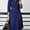 Dark blue, variant on MORTTIC Women's Elegant Criss Cross V-Neck A-Line Dress with Waist Belt Ruched Hem Office Casual Chic White S