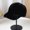 black, variant on Fashion Solid Color Fluffy Faux Fur Baseball Hat Outdoor For Women's Luxury Thic