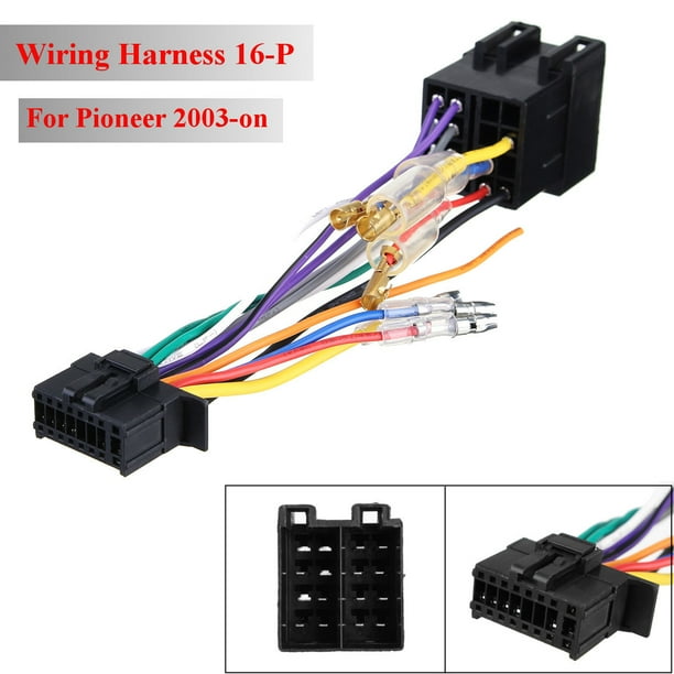 Car Stereo Radio ISO Wiring Harness Connector 16-Pin PI100 For Pioneer