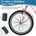 thumbnail image 2 of MOPHOTO 24" Adult Tricycle Folding Three Wheel Cruiser Bikes 7 Speed, Portable and Foldable Tricycle Trikes with Cargo Basket &Bell, for Men & Women Outdoor Cycling, Pink, 2 of 10