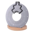 thumbnail image 1 of Circle of Fifths Wheel Metal Melody Tool, Aluminum Alloy Music Theory Learning Tool with Wood Base for Musicians, Beginners, Songwriters, Innovative Design, 1 of 7