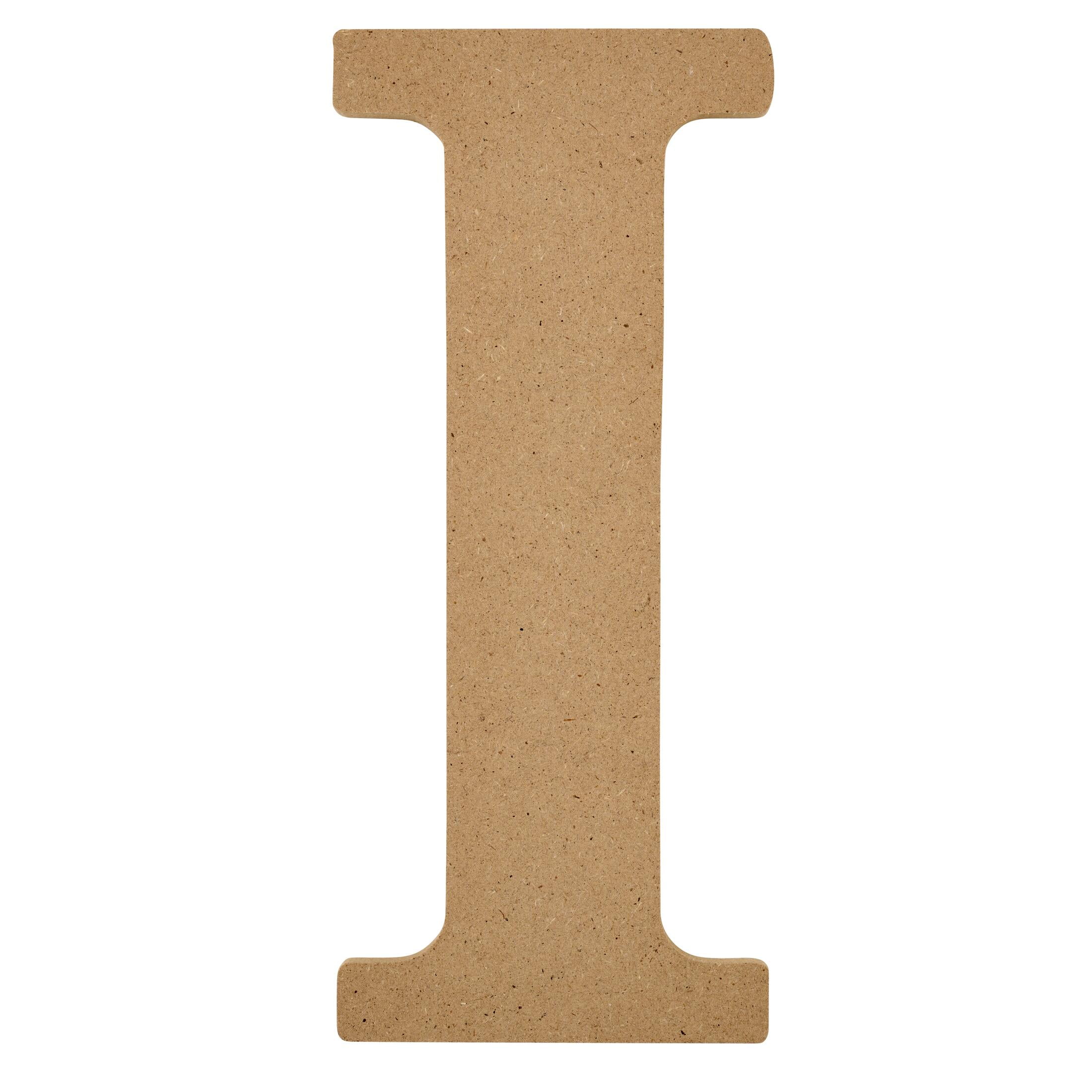 (3 pack) Plaid Unfinished Wood MDF 8" Letter for DIY Arts and Crafts, I