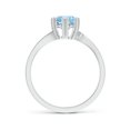 thumbnail image 2 of Angara Natural 0.72 Ct. Aquamarine Solitaire Ring in 14K White Gold for Women (Ring Size: 3), 2 of 8