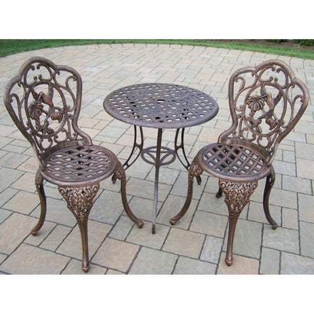 Oakland Living Hummingbird Cast Aluminum Patio Bistro Set