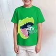 thumbnail image 2 of Gubotare T Shirts for Boys Shirt Toddler Boys Girls Funny Letter Print T-Shirt Summer Short Sleeve Top T-Shirt Sizes 2-3T (Green,2-3 Years), 2 of 4