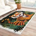 thumbnail image 2 of Cartoon Tiger Area Rug,5x8 Carpet,Non Slip Washable Fuzzy Super Soft Easy Clean, Jungle Animal Rugs for Bedroom Living Room Dining Room, Cute Cartoon Rug Decorations, Low Pile Non Shedding Carpets, 2 of 7