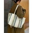 thumbnail image 4 of Kukuzhu Tote Bag Hobo Bag for Women Large Shoulder Bag Handbag Casual Satchel Chic Stripe Tote Bag for Beach Travel Work, 4 of 7