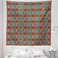 thumbnail image 1 of African Tapestry, Horizontal Abstract Diamond Pattern Rhombus Shape Colorful Design, Fabric Wall Hanging Decor for Bedroom Living Room Dorm, 5 Sizes, Multicolor, by Ambesonne, 1 of 1