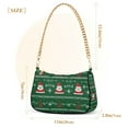 thumbnail image 3 of FORMRS Womens Shoulder Bag with Chain Strap Clutch Purse Cute Tote Handbag, Green Christmas Trees, 3 of 7