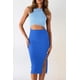 thumbnail image 3 of Vestido PRETTYGARDEN Azul Celeste-Azul, Talla Grande, Ajustado Sin Mangas, 3 of 5
