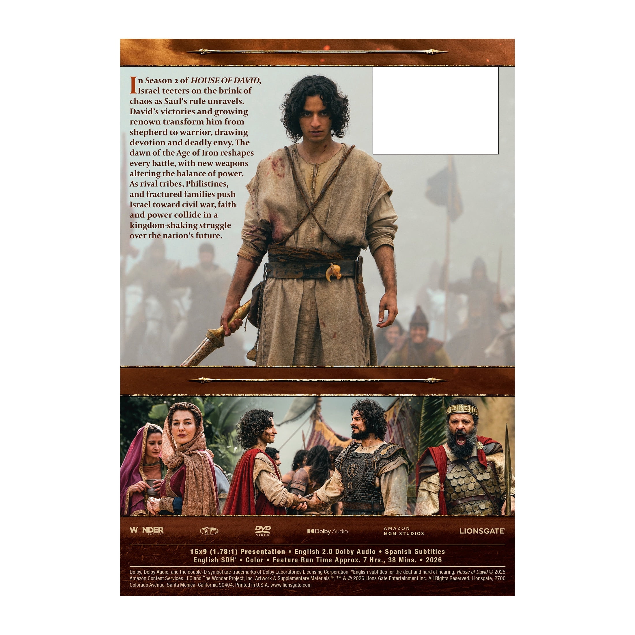 House of David Season 2 (2026) (DVD) Lionsgate, Drama