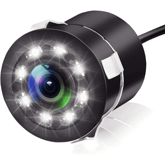 Backup Camera, JPP Embedded Rear View Camera, Waterproof Camera LED Night Vision Reverse Camera for Truck, Car, Travel Trailer