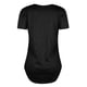 thumbnail image 5 of Camiseta de mujer con cuello en V y cordones, blusa suelta causal de manga corta, negro, M Inevent AP001631-02, 5 of 7