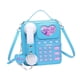 thumbnail image 2 of Bolso bandolera para teléfono, original bolso de hombro de PU con forma de teléfono, ideal para maquillaje y paraguas. Azul, 2 of 9
