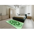 thumbnail image 5 of Ahgly Company Machine Washable Indoor Square Transitional Green Area Rugs, 3' Square, 5 of 7