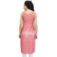 thumbnail image 5 of Bimba Womens Peach Moss Georgette Kurti With Tassel Summer Wear Tunic Blouse-18, 5 of 6