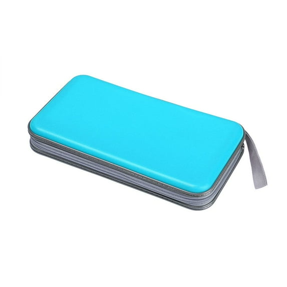 Video Media Hard Box Wallet Album Holder Storage Sleeve Double-side CD DVD Case Organizer LIGHT BLUE