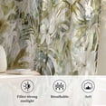 thumbnail image 6 of Tropical Leaf Semi Sheer Curtains Drapes for Living Room,Bedroom,French Doors Window 72 Inches Long,Palm Leaves Plants Vintage Spring Green Rod Pocket Chiffon Curtain Drapery Voile Draperies Panel, 6 of 8