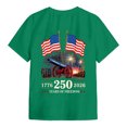 thumbnail image 6 of CAICJ98 Women's 250Th America Anniversary Casual Printed Crew Neck T-Shirt Faith Freedom 250 Years Women's Tshirt (Green,M), 6 of 7