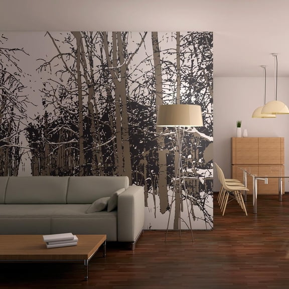Tiptophomedecor Landscape Wallpaper Wall Mural - Trees - Autumn