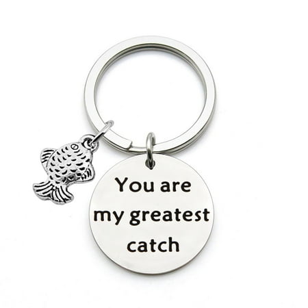 Myospark Fishing Lure Jewelry Fisherman Gift You are My Greatest Catch Valentines's Day Keychain Gift for Boyfriend
