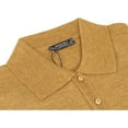 thumbnail image 2 of Mens PRINCELY Soft Merinos Wool Sweater Knits Lightweight Polo 1011-40 Cognac, 2 of 6