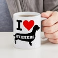 thumbnail image 4 of CafePress - I Heart Wieners Mug - 11 oz Ceramic Mug - Novelty Coffee Tea Cup, 4 of 4