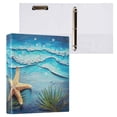 thumbnail image 2 of joogoo Sea Star on Retro Beach Hardcover 3 Ring Binder 1.5" Round Rings Interior Pockets Binders Organizer 2 Pack, 2 of 9