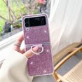 thumbnail image 4 of Funda ZHAOCHENG para Samsung Galaxy Z Flip 4 purpurina brillante protección delgada a prueba de golpes híbrido de PC duro suave TPU, 4 of 5