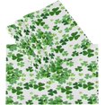 thumbnail image 3 of Lucky Clover Shamrocks Placemats Set of 4, Washable Table Place Mats for Kitchen Dining Home Table Decoration 12 x 18 inches, 3 of 6