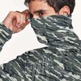 thumbnail image 3 of Cleaning Fishing T-Shirts for Men, Mens Hooded Sun Shirt with Mask Long Sleeve Tops UPF 50 Rash Guards Cooling Lightweight Hoodies Glacier Printed Blosues Workout Outdoor Hoodie, 3 of 6
