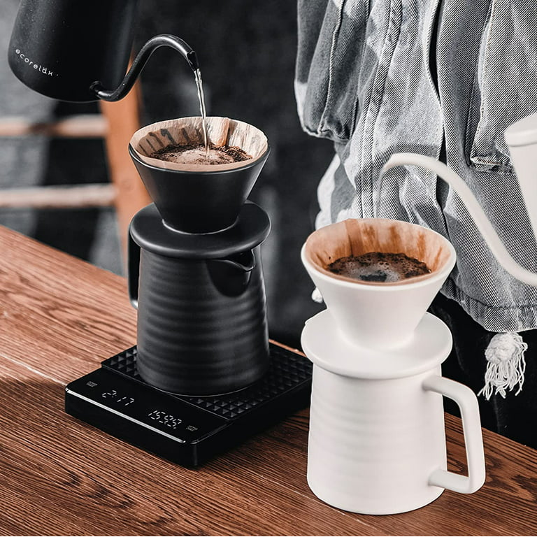  Hario V60 Drip Coffee Pour Over Scale, Black (New Model): Home  & Kitchen