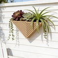 thumbnail image 4 of Floating Shelf Wooden Wall Mounted Triangle Shelf for Plants, Bohemian Corner Storage Rack for Home Decor, Decorative Shelf for Small Potted Plants and Statues, 4 of 6