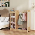 thumbnail image 4 of Gymax Armoire Suspendue de Rangement pour Déguisements pour Enfants Commode Garde-Robe de Costumes avec Miroir Étagères, 4 of 10