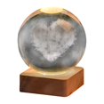 thumbnail image 1 of Luz nocturna de bola de cristal 3D con base de madera, lámpara de mesa, esfera de cristal para el hogar, cumpleaños, regalos creativos, niños y niñas 6 cm de diámetro, 1 of 8