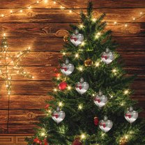 Christmas New Christmas Decoration LED Luminous Heart Christmas Tree Pendant Creatives Transparent Christmas Ball