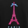 thumbnail image 3 of CafePress - Pink Paris Eiffel Tower Women's Dark Pajamas - Women's Short Sleeve Print T-Shirt and Pants Dark Cotton Pajama Set, 3 of 7