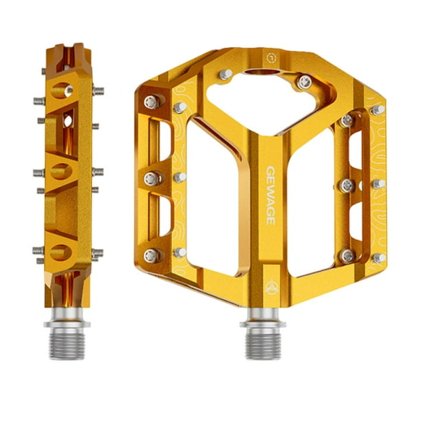 2 pedales de bicicleta de montaña, accesorios de ciclismo, pedales de bicicleta para mantenimiento Oro
