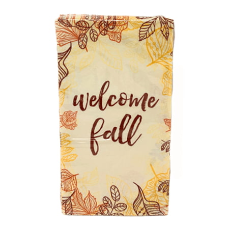 Northeast Home 2-ply Guest Towels Buffet Hostess Paper Napkins, 20-Count, Fall Autumn Thanksgiving (Welcome Fall Etched Leaves)