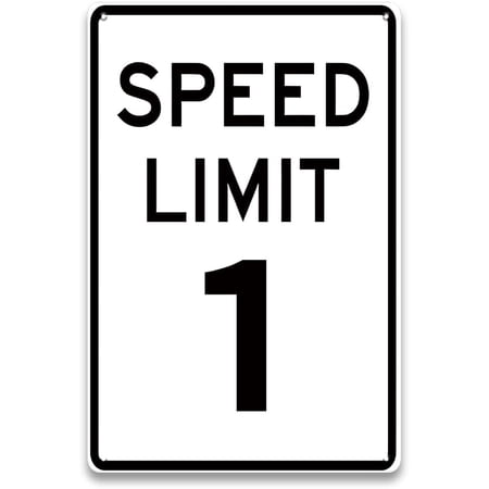 Speed Limit 1 Sign – 1st Birthday Decorations Boy Girl Fast One Metal Street Signs for kids Room 1 Fast Birthday Party Decor Art Accessories Gifts for 1 Year Old Boys Girls 8 x 12 inch