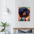 thumbnail image 3 of JRXY African American Woman Wall Art Black Art Poster Graffiti Canvas Painting Picture for Living Room 16x20in 12x16 in, 3 of 4