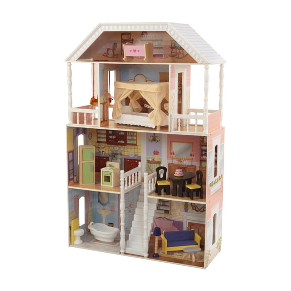 KidKraft Savannah Wooden Dollhouse with Porch Swing and 14 Accessories