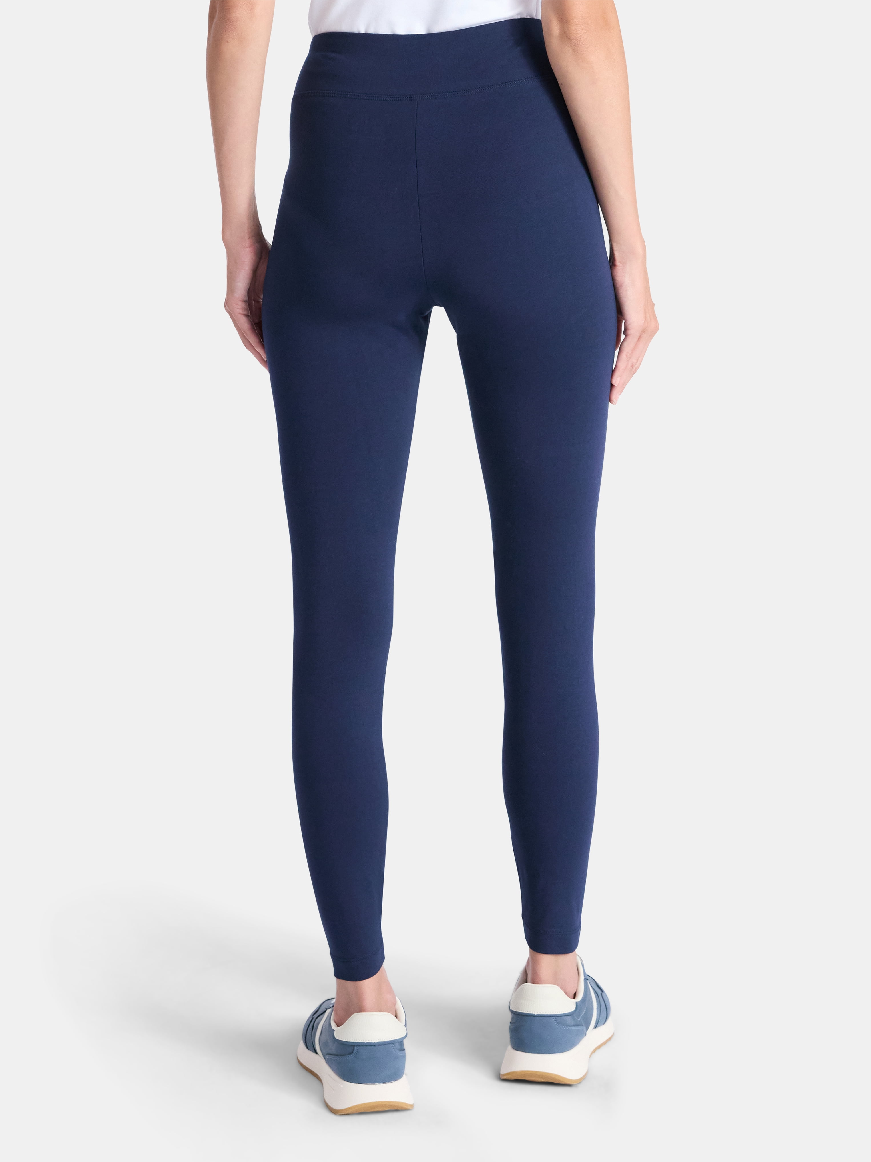 Time and Tru Women's High Rise Leggings, 27'' Inseam, 2-Pack, Sizes XS-XXXL