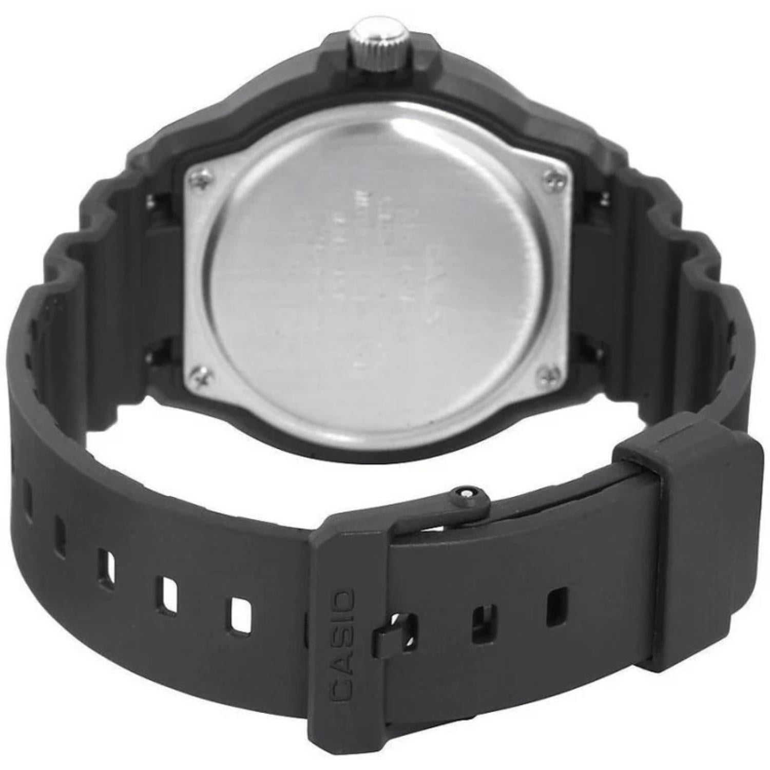 Casio Men's Marine Style Analog Watch with Green Aluminium Rotating Bezel - MRW230H-1E3V