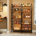 thumbnail image 2 of Tribesigns 5-Tier Industrial Bookshelf, Free Standing Wide Etagere Book Shelf for Storage and Display, Wood and Metal Bookshelves for Living Room, Home Office, Rustic Brown, 2 of 5