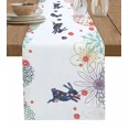 thumbnail image 5 of Christmas Gnome Style Snowflake Linen Table Runner Wedding Party rations New Year Table Runner Christmas Home r Tables, 5 of 6
