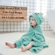 thumbnail image 2 of Toalla de baño con capucha para niños de rana, forro polar de coral, ultrasuave, cian BANYUO  Electrónica, 2 of 6