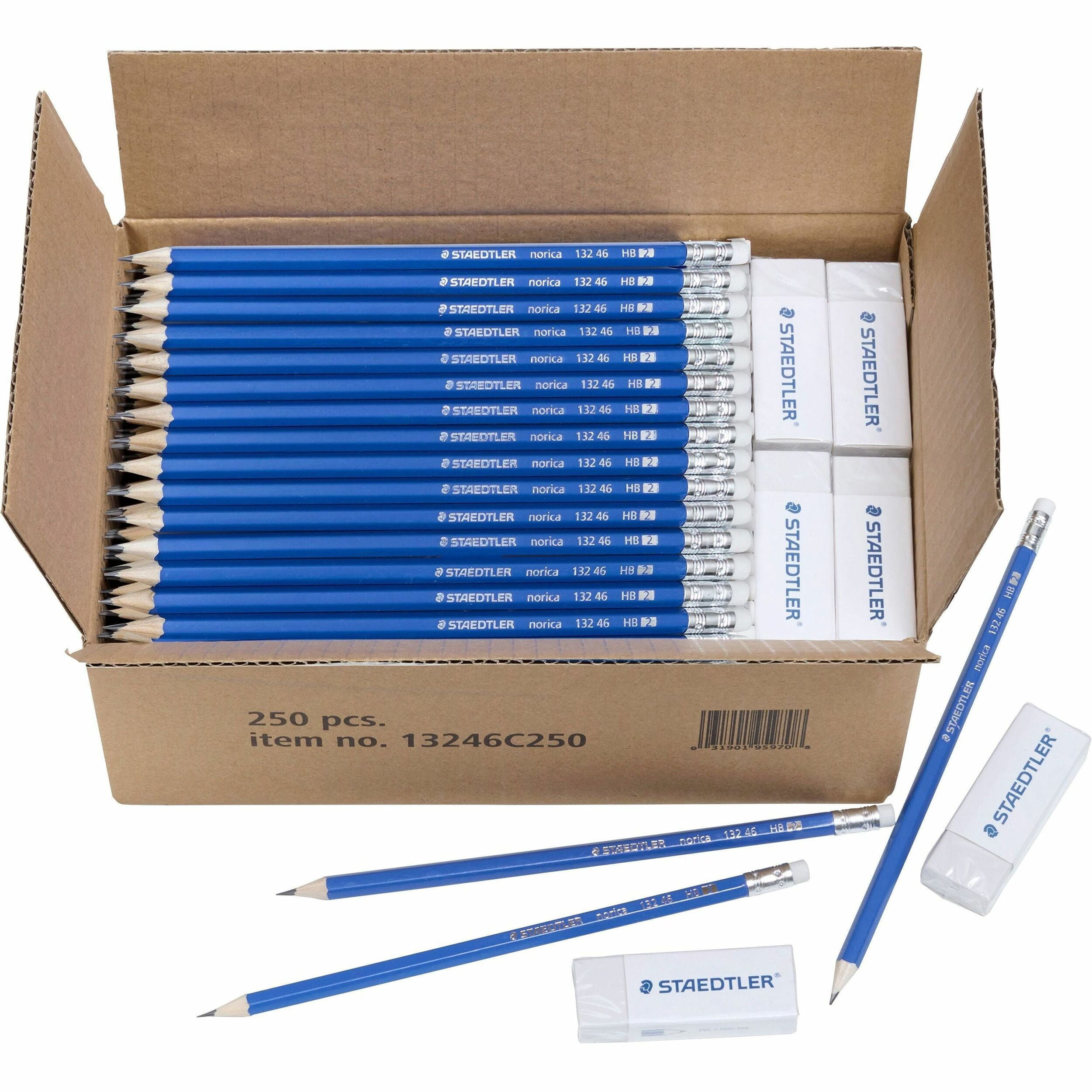 STAEDTLER® Norcia pencils + 20 erasers, carton 250